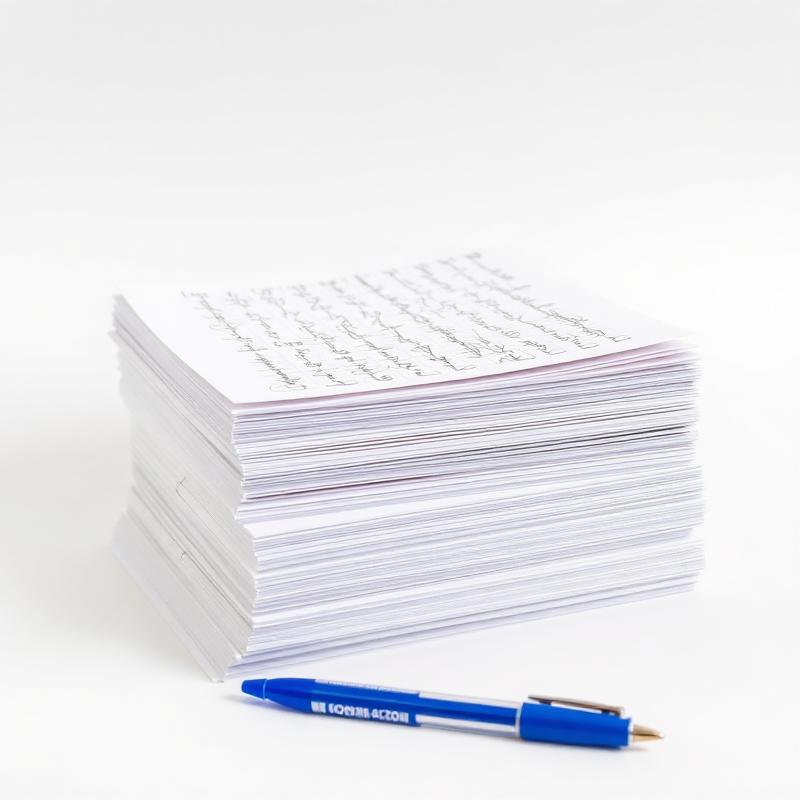 Stack of neatly handwritten manuscript pages
